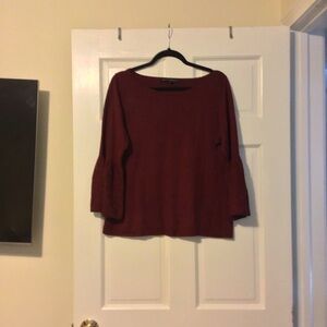 Burgundy Long Sleeve Top